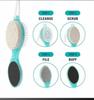 Adornments[2Pcs Combo Of Silicone Gel Pad Soacks+4in1 Pedicure Brush]Silicone Gel Pad Soacks For Antiheel Swelling Pain Relief Cracked Heels & Pedicure Brush Pumice Callus Remover Exfoliator view 4