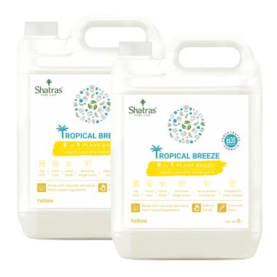 Shatras Liquid Detergent 5 Liter, Laundry Liquid for Fabric Care, Suitable for Top-Load and Front Load Machine and Hand Wash, Concentrated Laundry Detergent-5L-2