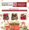 Angroos Festive Treats and Delights with Red Wi-NE, Santa Candle Holder, Christmas Cake, Chocolate Delights, and More in a Cozy Holi-Day Gift Box | Christmas gift hampers | christmas gift box view 2