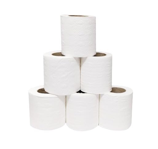 Rosella 2 ply Toilet Tissue Paper Roll Family Sanitary Rolls Thicker, Extra Soft & Highly Absorbent Perfect for Your Home and Office (Pack of 6 Rolls - 250 Sheets Per Roll)
