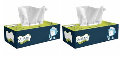 Pack of 2(2 Ply) Facial Tissue Box | Car Tissue - (100 Pulls per Box)(CN4)