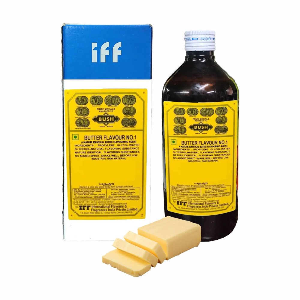IFF Butter Flavour No.1 Essence  500ml | Premium Food Grade Flavouring for Ice Creams, Cakes, Chocolates, Jellies, Sweets, Cookies, Bakery & Beverages