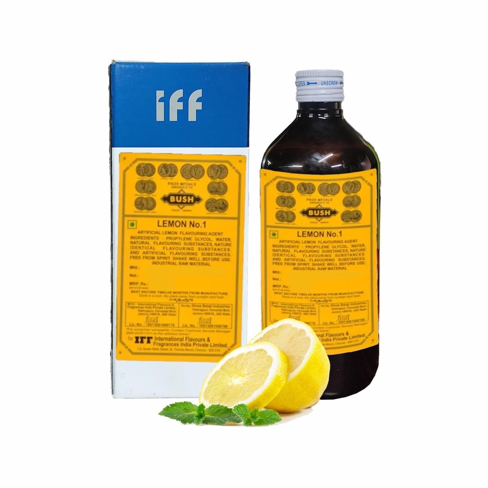 IFF Lemon No.1 Food Flavour Essence  500ml | Edible Lemon Essence for Ice Creams, Cakes, Cookies, Chocolates, Sweets, Milkshakes, Jams & Desserts
