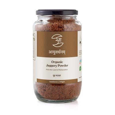 Aayuvardhanam Organic Jaggery/Gur/Gud Powder (700gm)