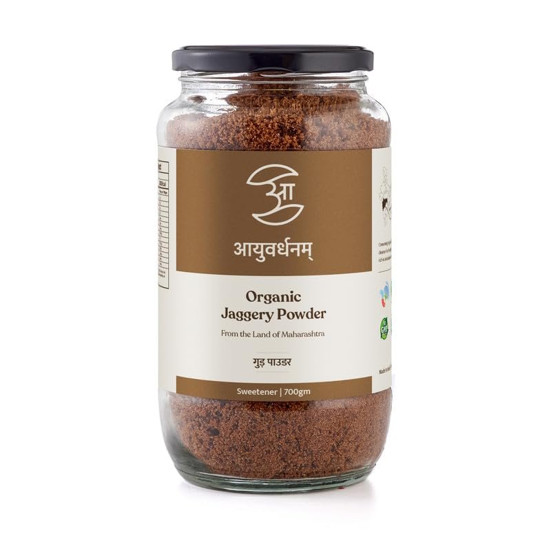 Aayuvardhanam Organic Jaggery/Gur/Gud Powder (700gm)
