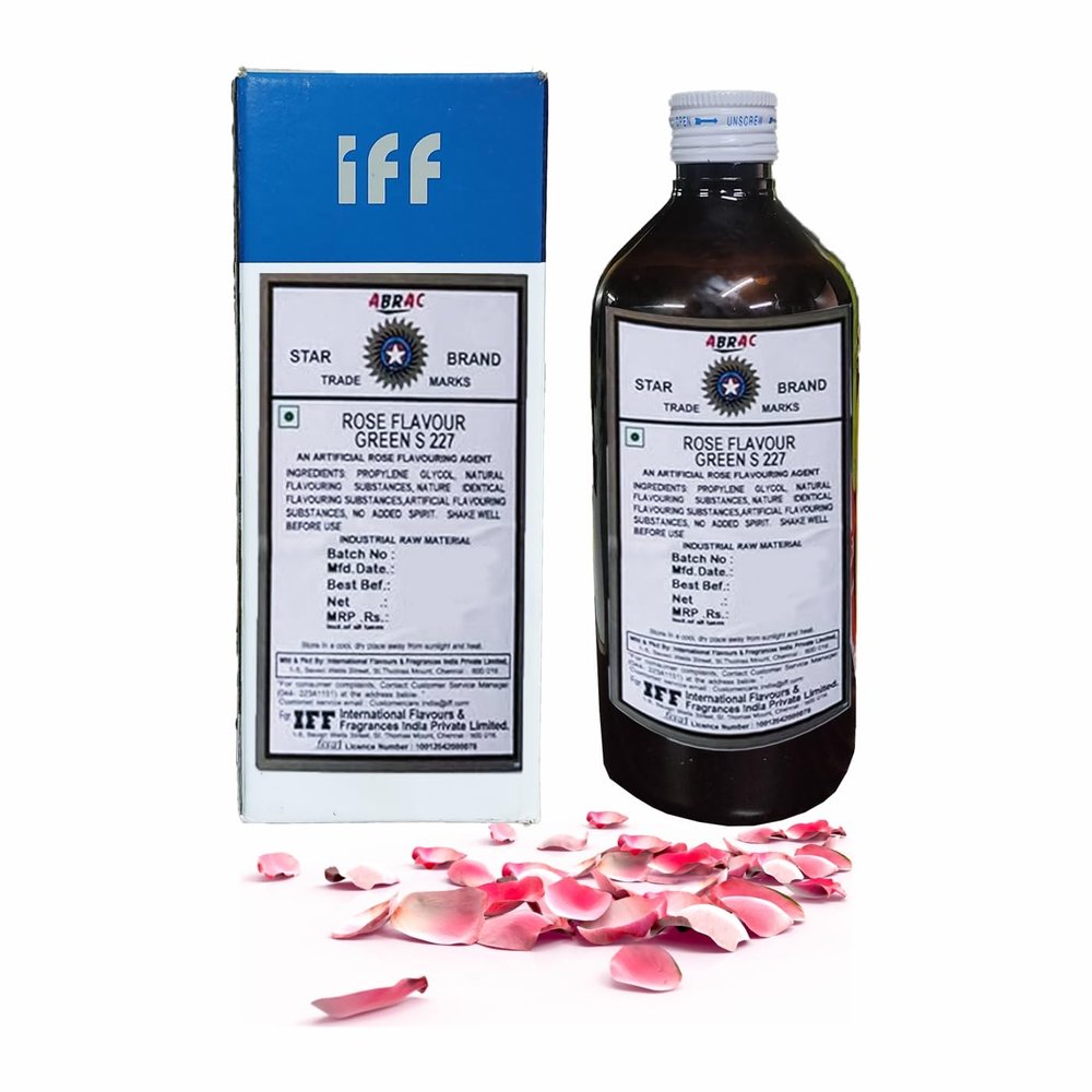 IFF ROSE FLAVOUR GREEN S 227 Flavour/Essence (Used in Ice Creams, Cakes, Chocolates, Jams, Jellies, Sweets, Marzipan, Confectioneries, Cookies, Sherberts, Milkshakes etc)- 500 ML Pack