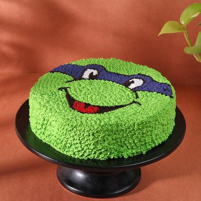FlowerAura Delicious Fresh Creamy Mutant Ninja Turtle Designer Theme Chocolate Kids Cake For Gifting As Birthday Cake, Cheer Up Cake, Daughter's Day Cake, Children's Day Cake (Same Day Delivery)(2Kg)