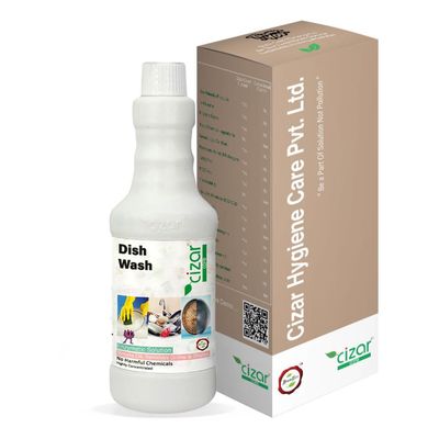 Cizar Care Organic Dishwash Liquid | 650 ml | Remove Tough Oil & Grease | Natural Enzyme Based Formula | Biodegradable, Ecofriendly, Non-Toxic Organic Dishwash | Chemical & Odor free