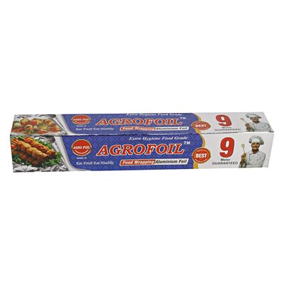 Agro Foil Aluminium Foil for Food Packing 9mtr Paper Roll for Kitchen Food Wrap Foil Paper for Food Wrap