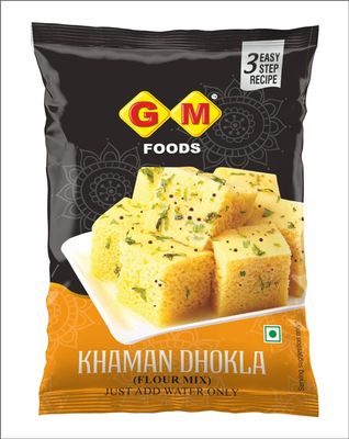GM Foods Khaman Dhokla Instant Flour Mix 500g (Pack of 3) | Traditional Gujarati Snack | Just Add Water | Healthy Protein-Rich Flour | Easy 3-Step Recipe | Soft Spongy Food at Home