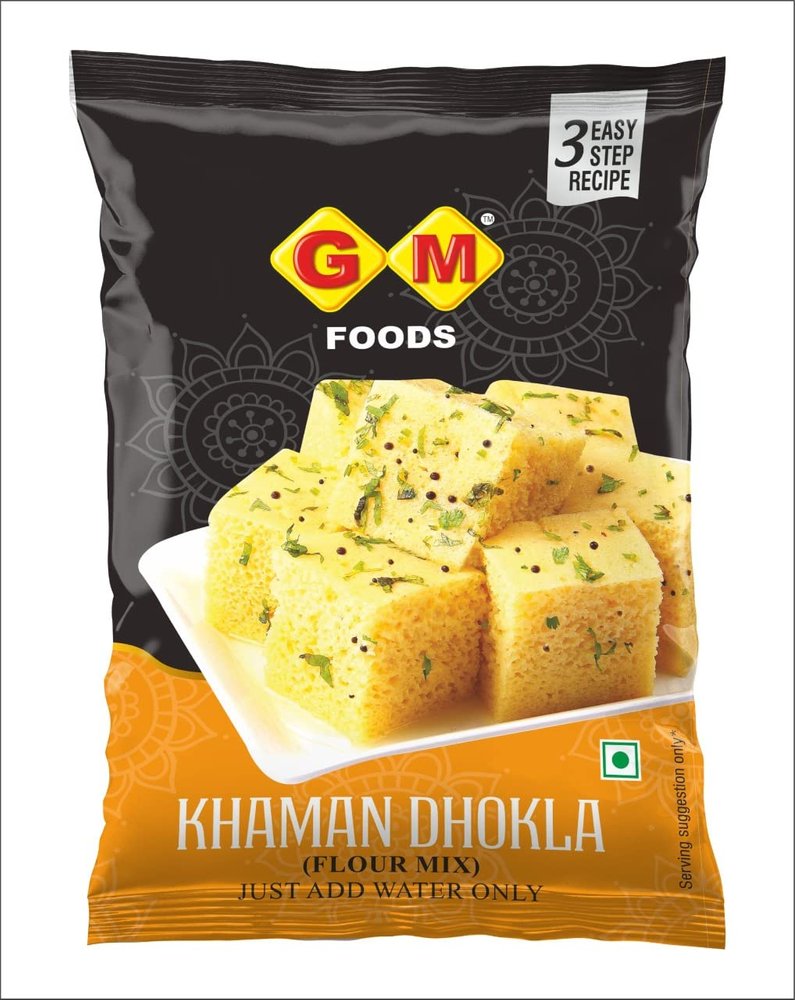 GM Foods Khaman Dhokla Instant Flour Mix 500g (Pack of 3) | Traditional Gujarati Snack | Just Add Water | Healthy Protein-Rich Flour | Easy 3-Step Recipe | Soft Spongy Food at Home