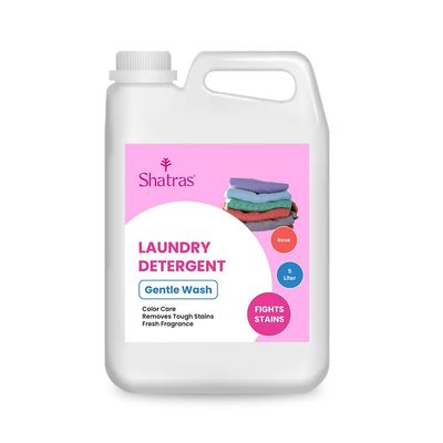 Shatras Liquid Detergent 5 Liter, Laundry Liquid for Fabric Care, Suitable for Top-Load and Front Load Machine and Hand Wash, Concentrated Laundry Detergent