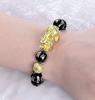 7VENS Pixue Black obsidian braclet, Semi Precious Stone Bracelet lovingly hand-tied knots with elastic thread For Will Power, Certified Bracelet For Every Day Wear Beed size- 8mm (unisex) view 3