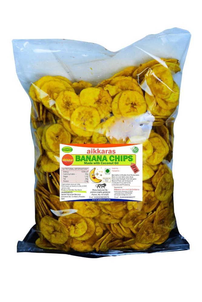 Aikkaras Banana Chips (Made with Coconut oil) 800gm
