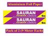 9 Meter Pack of 2 Silver Aluminium Foil Wrap for Food Packing, Cooking, Baking view 2