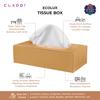 CLADD INTERNATIONAL Vegan Leather Handcrafted Rectangular Tissue Paper Box Cover | Regular Facial Napkin Holder | Organizer Case | Office Desk Gift Home Table Decor Car Hotel & Restaurant | Tan view 3