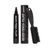 BAERFIT Beard Men's Waterproof Beard Filling Pen With Brush Beard Color Pencil Long-Lasting Natural Coverage,Repair Beard Shape,Moustache Colour,And Eyebrows Bristle Beard Brush (Black),1 view 1