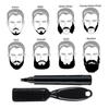 BAERFIT Beard Men's Waterproof Beard Filling Pen With Brush Beard Color Pencil Long-Lasting Natural Coverage,Repair Beard Shape,Moustache Colour,And Eyebrows Bristle Beard Brush (Black),1 view 4