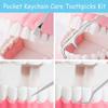 BITTZOOT 7 in 1 Stainless Steel Teeth Cleaning Tool Kit,Stainless Steel Toothpick Holder,Teeth Cleaning Kit, Dental Hygiene Kit Teeth Tool Set For Teeth Braces Cleaning Tools view 2