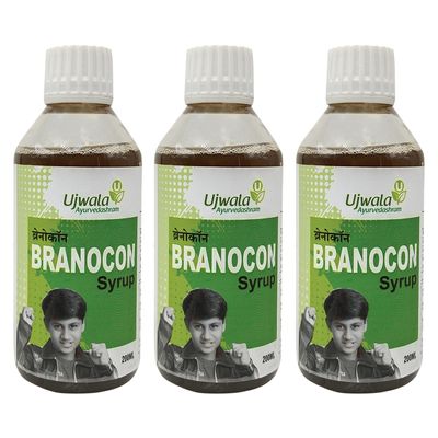 Branocon Syrup Pack of 3 (200ML) I Brain Supplement I Nootropic I Used in Combination for UTI and Epilepsy