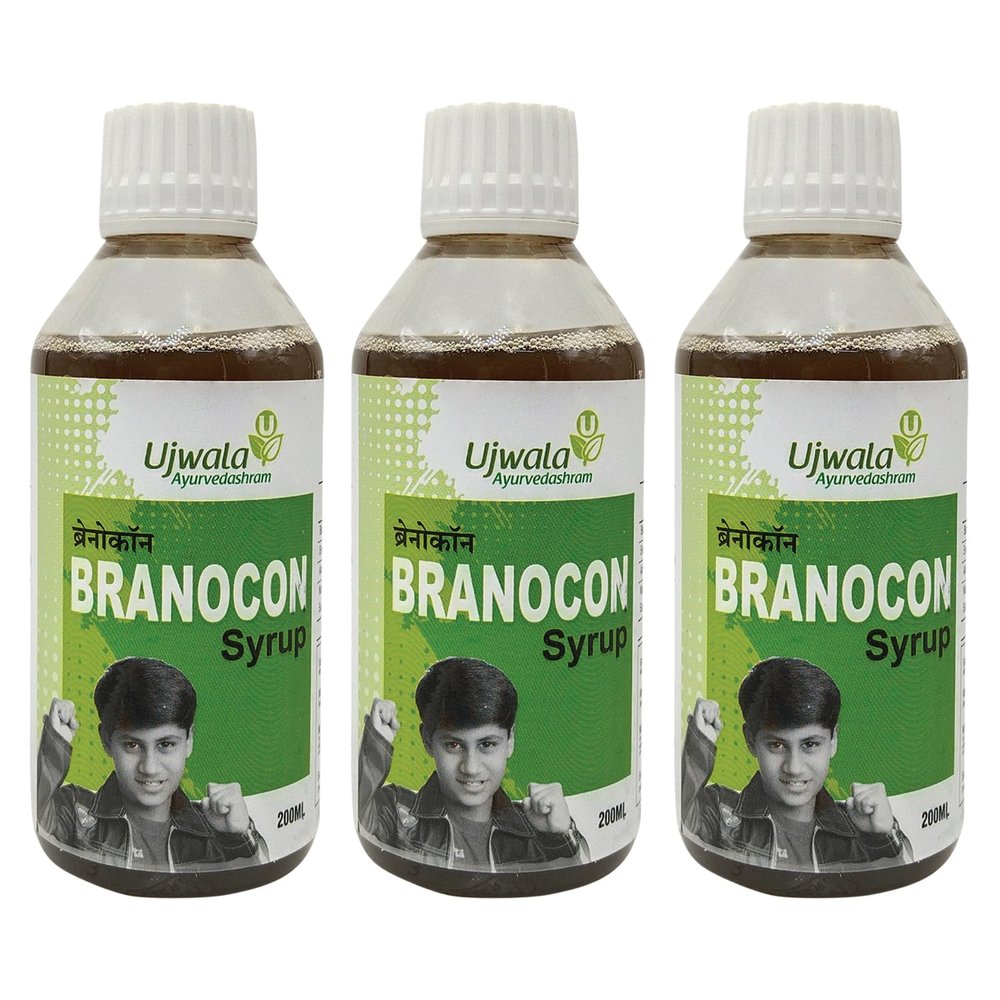Branocon Syrup Pack of 3 (200ML) I Brain Supplement I Nootropic I Used in Combination for UTI and Epilepsy