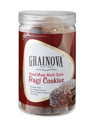 GRAINOVA Ragi Cookies Millets Biscuits, Millets Cookies, Healthy Snack, Tea Snack, Tasty Cookies, Fiber Cookies, Protein Cookies, Butter Cookies, ragi biscuit, Snacks, Premium Cookies, Everyday Snacks (Pack Of 1)