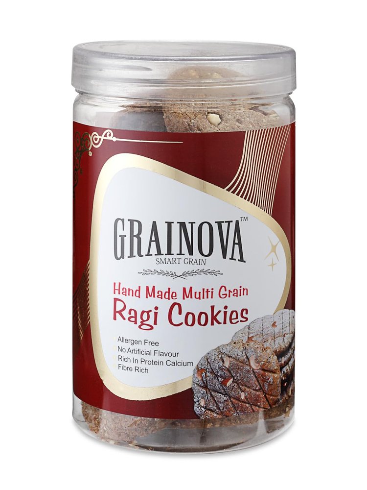 GRAINOVA Ragi Cookies Millets Biscuits, Millets Cookies, Healthy Snack, Tea Snack, Tasty Cookies, Fiber Cookies, Protein Cookies, Butter Cookies, ragi biscuit, Snacks, Premium Cookies, Everyday Snacks (Pack Of 1)