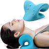 Neck Relaxer | Cervical Pillow for Neck & Shoulder Pain | Chiropractic Acupressure Manual Massage | Medical Grade Material | Recommended by Orthopaedics, Blue view 1