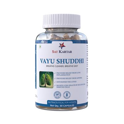 8848 Vayu Shuddhi Breathe Cleaner Capsules | Lung Detox Supplement | Approved By Ministry Of Ayush, Government Of India, Made Of Pure Herbs (1 Month Pack) 60 Veg Capsules