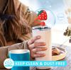 Newvent 5Pcs Silicone Straw Cover Cap | Reusable Cute Cartoon Straw Cap | Dust-Proof Drinking Straw Tips Lids Cover (Size : 9mm, Multi-Design) view 2
