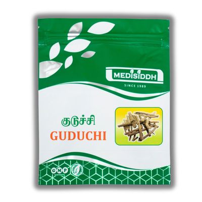 Medisiddh Guduchi Chooranam 50 Gms, Indian Tinospora, Giloe, Amrta, Thippateega, Chittamrutu, AmrutaballiImproves digestion, Manages high blood glucose, Relieves stress.