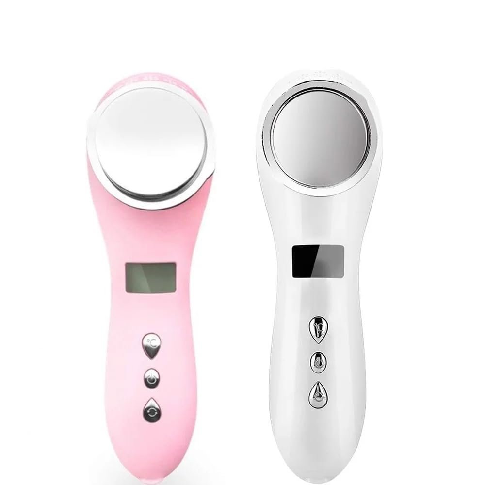 Abgrow Handheld Face Massager with EMS, Hot & Cold Mode for Skin Tightening & Rejuvenation, Wrinkle Removal, Massage