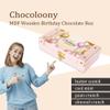 Chocoloony flavoured chocolate gift wooden box (box of 8pc - 12g each) l happy birthday premium chocolate gifting for all type occasion view 3