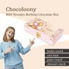Chocoloony chocolate Hamper wooden box gift (box of 8pc - 12g each) l happy birthday flavoured premium chocolate for brother, sister, boyfriend, girlfriend giting view 3