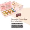 Chocoloony chocolate Hamper wooden box gift (box of 8pc - 12g each) l happy birthday flavoured premium chocolate for brother, sister, boyfriend, girlfriend giting view 4