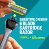 Bombay Shaving Company Sensi Flo 6 Value Pack (Handle + 3 Blades Cartridge) | Up To 4 Months Of Shaves |World's First 6 Blade Razor for men, Trimmer Blade, Skin Guard With Aloe And Vit E Lubra Strip view 2