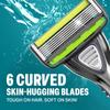 Bombay Shaving Company Sensi Flo 6 Value Pack (Handle + 3 Blades Cartridge) | Up To 4 Months Of Shaves |World's First 6 Blade Razor for men, Trimmer Blade, Skin Guard With Aloe And Vit E Lubra Strip view 3