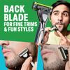 Bombay Shaving Company Sensi Flo 4 Value Pack (Handle + 3 Blade Cartridge) | Up to 4 Months of Shaves | 4 Blade Razor for Men with styling back blade | Aloe, Vit E and Argan Oil lubra strip and pivoting head view 4