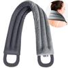 AiricePac Microwave Heating pad for Neck and Shoulders Back 33 * 5" microwavable Moist Heat Pack Warm hot Compress Neck wrap Weighted Rice Bean Bag Reusable Herbal Nature Calming Portable Grey view 1