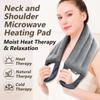 AiricePac Microwave Heating pad for Neck and Shoulders Back 33 * 5" microwavable Moist Heat Pack Warm hot Compress Neck wrap Weighted Rice Bean Bag Reusable Herbal Nature Calming Portable Grey view 2
