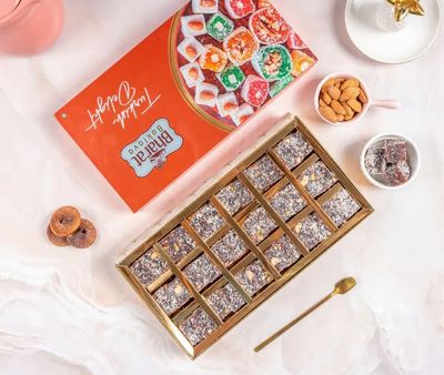 Bharat Baklava Anjeer Almond Delight is made with Anjeer | Almond | Corn Starch and Sugar Syrup (36 Piece)