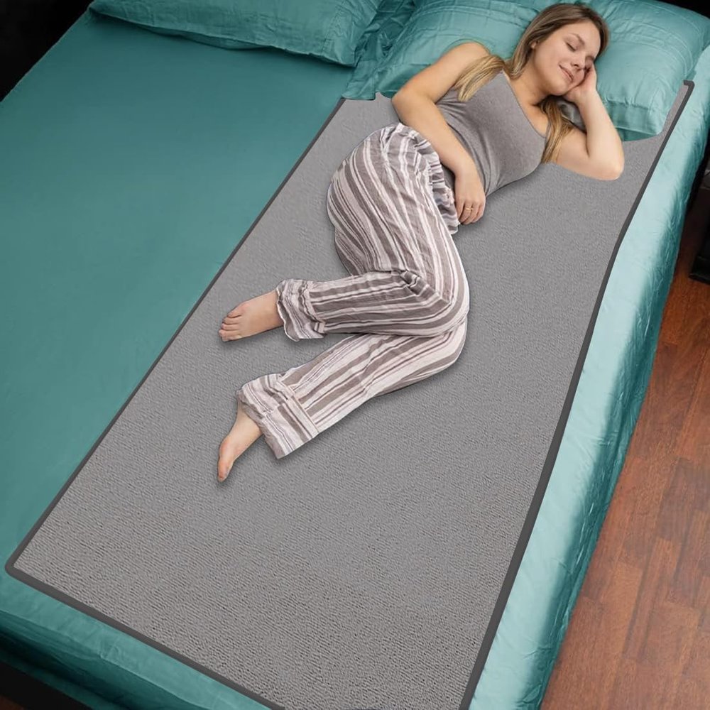 ADBENI HOME Terry Cortridge Cotton Waterproof Incontinence Bed Pad, 72x34 Inch Grey, Ecofriendly, Non Slip Protector, Leak Proof & Stain Free, Washable Multi Purpose Utility Sheet