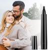 Kriq Beard Pencil Filler For Men Barber Styling Pen with Bristle Beard Brush Waterproof, Sweat Proof Natural Shaping Up for Men Beard, Moustache & Eyebrows view 3
