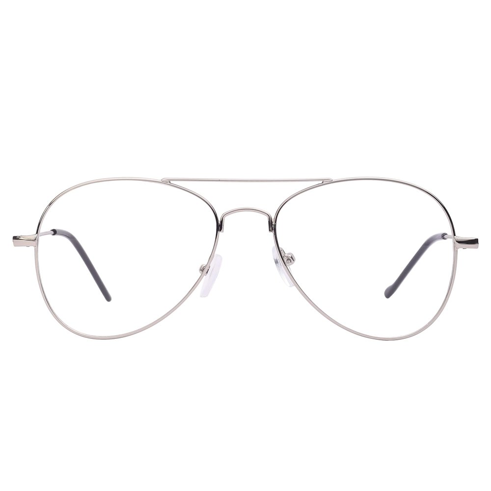 ARN OPTICALS - Aviator Progressive Reading Glasses,Anti Glare And Blue Cut For Men Women Power +1.00 +1.25 +1.50 +1.75 +2.00 +2.25 +2.50 +2.75 +3.00 (Medium, Distance Zero/Near +3.00, Silver)