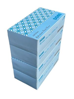 DDAN Ultra Soft Facial Tissue Box Car Dashboard Face Tissue Soft Pack 2Ply- 100 Pulls of Each Box Pack of 4 Box