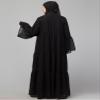 Double layer gather panels bell sleeve Abaya (XL) view 2