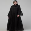 Double layer gather panels bell sleeve Abaya (XL) view 3
