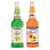 Manama Green Apple Syrup and Peach Syrup, 750ML Each, Mixer for Mocktails, Cocktails, Drinks, Juices, Beverages, Pack of 2 view 1