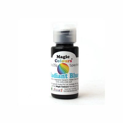 Magic Colours Spectral Gel Mini-RADIANT BLUE Edible Gel Colors For Baking And Food Coloring, Food Colouring for Icing, Cakes Decor, Baking, Fondant (25 gram)