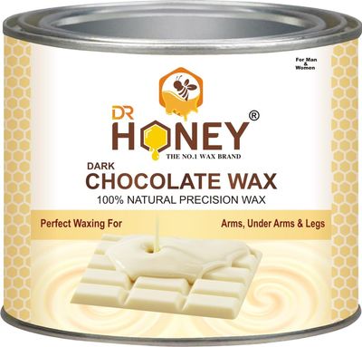 DR HONEY hair removal wax White Chocolate Wax | Pure Natural - No Skin Burn | For Sensitive Skin with Elastic and Creamy Texture - Fully Body Wax for All Hair and Skin Type 598gm (white)
